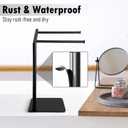 18" Premium Design Hand Towel Holder for Bathroom Towel Racks for Bathroom Freestanding Standing Towel Rack Bathroom Hand Towel Holder Countertop Towel Stand