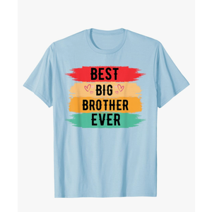 Best Big Brother Ever Shirt Older Sibling Teenager for Boys T-Shirt, L Best Big Brother Ever Shirt Older Sibling Teenager for Boys T-Shirt, L