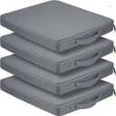 4 Packs Portable Stadium Seat Cushion with Handle 1.4 Inch Thick Bleacher Seat Stadium Cushion Padded for Sports Events, Outdoor Concerts, Camping, Hiking, Fishing, Beaches, Chairs, Dark Gray