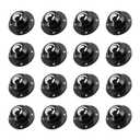 TRVL FIELDER Self Adhesive Caster Wheels for Furniture, Small Casters for Furniture Legs, Low Profile Table Wheels, 28 LBS Load Capacity Per Steel Wheel, Rollers for Kitchen Appliances (16 PCS, Black)