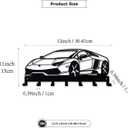 3 x Metal Car Key Holder for Wall,Metal Key Organizer Wall Decorative with 7 Hooks,Black Wall Mount Key Holder for Entryway,Front Door,Hallway,Office