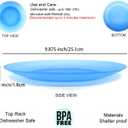 KX-WARE Everyday Plates set of 12 - Unbreakable and Reusable 10 inch Plastic Dinner Plates, Coastal Color | Dishwasher Safe, BPA Free