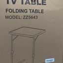 Max TV Tray Table, Allpop Adjustable Large TV Tray for Eating, Folding Dinner Laptop Table on Couch & Bed with 6 Heights & 3 Tilt Angles, Black