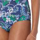 2 x Amazon Essentials Women's High Waist Swim Bottom (Available in Plus Size) (Medium, Deep Blue Paisley)