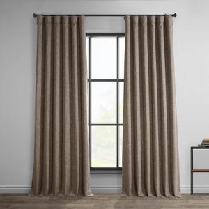 Brown Linen Textured Blackout Curtains 108 Inches Long for Living Room, 100% Light Blocking Curtain Drapes Chocolate Brown 50 by 108 Inch Length 2 Panels