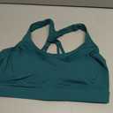 RUNNING GIRL Sports Bras for Women, Medium Impact Sports Bra with Molded Cup Yoga Pilates Workout Bra(WX3108_Teal_S)