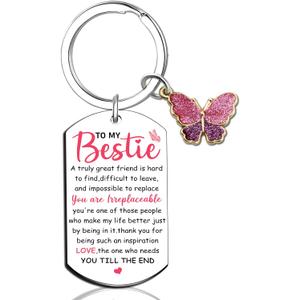 Bestie Valentines Day Gift Bestie Keychain Gifts for Women Best Friend Birthday Christmas Valentines Day for Friends Bestfriend Gift Ideas