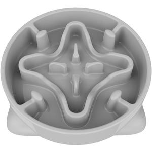 Slow Feeder Dog Bowls Medium Breed, Dog Food Bowl Medium Anti-Choking Bloat Stop Puzzle Healthy Eating Bowl (Gray, 2 Cup)
