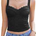 Avidlove Summer Lace Tank Tops Sweetheart Neck Crop Top Adjustable Strap Going Out 2025 Cami (Small, Red)
