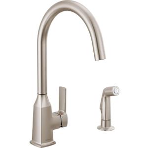 Peerless Ezra Single-Handle Kitchen Sink Faucet with Side Sprayer, Stainless P199152LF-SS