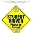 3PCS Student Driver Sticker,Car Accessories Student Driver Window Cling,Please Be Patient Window Signs with Suction Cups,Car Bumper Sticker,Suitable for All Beginners Driving Learner