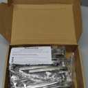 Ravinte 25 Pack Solid 5" Square Foot Arch Pulls Kitchen Cabinet Handles Brushed Nickel Pulls Silver Dresser Kitchen Cupboard Hardware Handles for Cabinets Cupboard Drawers (5 Inch Hole Center)