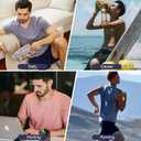 BAMBOO COOL Men's Pajama Bottoms Soft Comfy Breathable Lightweight Sleepwear Lounge Pajamas Shorts with pockets 2 Pack (Blue, S)