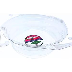 2 Pack of 12-inch Clear Hanging Basket Drip Pan Saucer
