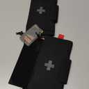 PETAC GEAR Tactical First Aid Drop Dump Pouch, Micro Medical Trauma Roll Up Drop Pouch EMT IFAK Sub Abdominal Carrying Bag with Hook-N-Loop(BK)