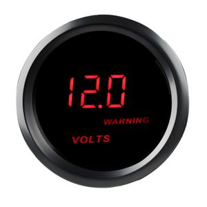 WATERWICH 2inch 52mm DC12V Voltmeter Red Digital LED Volt Gauge Voltage Meter Kit for Car Truck Marine Vehicle Automotive