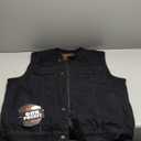 Milwaukee Leather Mens Denim Collarless Hidden Zipper MC Vest, Black MDM3001 (XLarge)