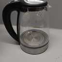 Hamilton Beach 1.7L Electric Tea Kettle, Water Boiler & Heater, LED Indicator, Built-In Mesh Filter, Auto-Shutoff & Boil-Dry Protection, Cordless Serving, Variable Temp, Clear Glass (40941R) (1.8 Quarts)