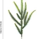 2 x Christmas Norfolk Pine Stems, 48pcs Artificial Pine Picks Faux Christmas Greenary Branches for Xmas Vase Wreath Garland Indoor Outdoor Home Decor