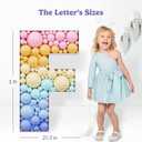 HOUSE OF PARTY Mosaic Letters Frame for Balloons - Giant Marquee Letters 3FT Tall Pre-Cut Balloon Frame Board Letter for Birthday Party Grad Wedding DIY DecorationsLetter F