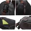 Hebetag Leather Sling Bag Crossbody Backpack for Men Women Travel Outdoor Camping