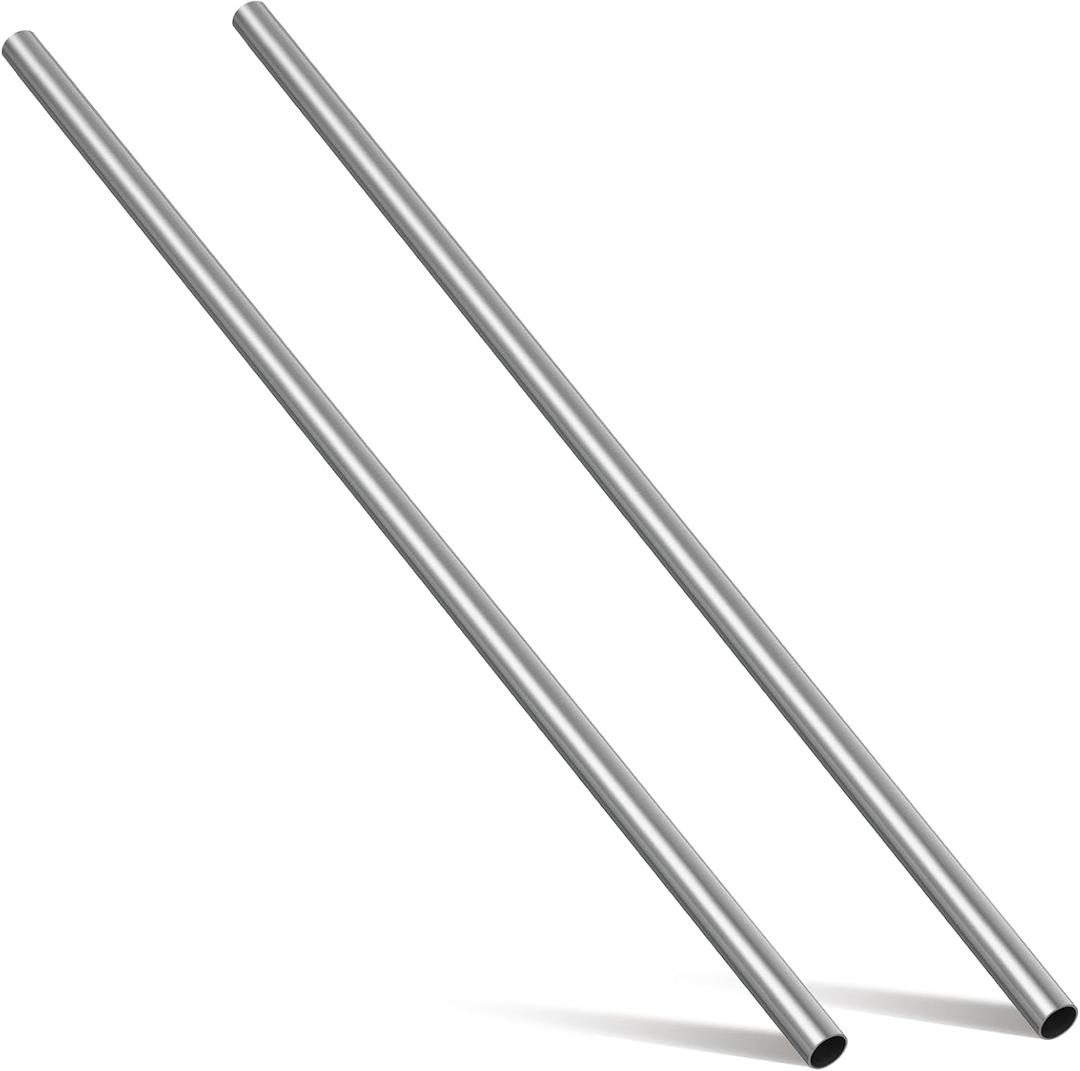Hicarer 2 Pack 316 Stainless Steel Tubing, 1" Od (0.98"/25mm), 16 Gauge (1.5mm Wall), Round Metal Tube Industrial Metal Tubing for Home Furnishing, Machinery, Weldable/DIY Fabrication(48 Inch)