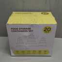 40 PCS Food Storage Containers with Lids Airtight (20 Lids &20 Containers) - Leakproof Meal-Prep Containers for Kitchen Storage Reusable Plastic Microwave/Dishwasher Safe with Labels & Pen