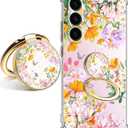 for Samsung Galaxy A56 Case 5G 6.6", [10FT Military Grade Drop Test] Flowers Soft Slim TPU Protective Shockproof Phone Case CoverSummer Overture with Holder