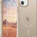 SUPFINE Magnetic for iPhone 12 Case/iPhone 12 Pro Case (Compatible with MagSafe)(Military Grade Drop Protection) Slim Translucent Matte with Anti-Fingerprint Phone Case,Desert Gold