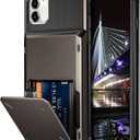 Vofolen Case for iPhone 11 Case Wallet 4-Card Holder ID Slot Flip Door Hidden Pocket Anti-Scratch Dual Layer Hybrid TPU Bumper Armor Protective Hard Shell Back Cover for iPhone 11 6.1 inch Gun Metal