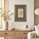 yByCute Vintage Floral Wall Art, Gold-Tone Framed Canvas, 16 x 24 Inches