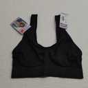 Hanes Women's Cozy Wireless Bra, Full-Coverage Pullover Bra, Seamless T-Shirt Bra (Medium, Black)