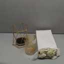 Faux Flowers with Vase, Silk Peony Bouquet Artificial Flowers in Vase, Fake Flowers Floral Arrangement for Home Decor Indoor, Table Centerpieces Flowers Decoration for Farmhouse (White Peony)