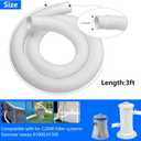 1.25" x 3ft Pool Hose, For Summer Waves Pump, Filter & Skimmer