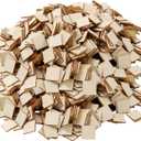 Square Wood Tiles, 1.18 Inch, 1/8 Inches Thick, 1000 Pieces, Unfinished Square Wood Slices for DIY Crafts