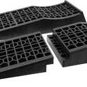 HOXWELL Car Ramps for Jack Support and Lift Vehicle Maintenance, Lightweight Low Profile Car Ramps for Garage, Heavy Duty Tire Ramps for Low Chassis Cars, 17.5''x10''x3.14'' (2PCS)