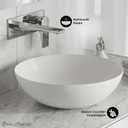 Classe 16" Ceramic Sink in Shiny White, 15x15x5 inches