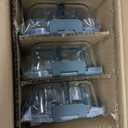 M MCIRCO [5-Pack, 36 oz] Glass Meal Prep Containers 3 Compartment with Lids, Glass Lunch Containers,Food Prep Lunch Box,Bento Box,Microwave, Oven, Freezer, Dishwasher (4.5 Cups) (Gray)