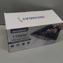 IRONDAY Steam Iron for Clothes Fast Heating, 1700W Iron Precision with Thermostat Dial, Ceramic Soleplate, Auto shutoff, Burst Steam, Self-Cleaning, 15.21oz Water Tank Ironing Clothes for Home, Blue