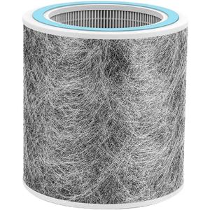 Nispira HC452 HP102 Replacement Filter For Shark NanoSeal Air Purifier HP102PET, HP100, HP105 HC450, HC451, HC455, UA455 3-in-1 True HEPA Activated Carbon Part HE1FKPET, 1 Pack