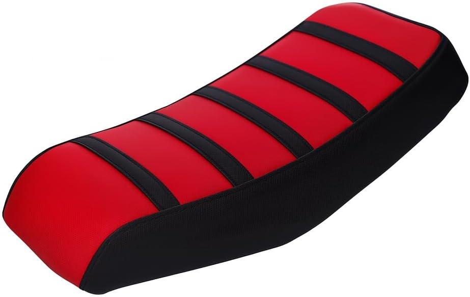 JMCHstore Red Ribbed Mini Bike Seat Cover, Gripper Soft Seat Cover for Monster Mega Moto MMB80 80cc MMB105 105cc, for Coleman Realtree RB100 RT100 Mini Bike Cushion Replacement Parts
