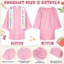 Lasnten Matte Kindergarten Graduation Gown Cap Tassel Set with 2026/2027 Charm Stole Accessories for Kids Grad Gift (Pink, XS)