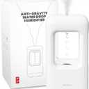 600ml Small Humidifier White - with Anti Gravity Water Flow Visual Effect, Provides Even Humidity for Indoor Plants, Bedroom & Desk, Quiet Portable Operation