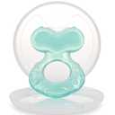 2 x Nuby Teethe-EEZ Baby Teether with Soothing Bristles & Travel Case - Silicone Teether for Babies - 3+ Months - Aqua