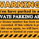 Warning Parking Violation Stickers,9x6 Inches Private Parking Stickers,You Have Parked in A Private Parking Area Sign,50 Pcs Per Pack