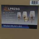 LPRZSG Bathroom Vanity Light Fixture, 3 Light Modern Gold Vanity Lighting fixtures, Lighting Fixtures Over Mirror, Wall Lamp with Clear Glass for Bathroom, Hallway, Bedroom with E26 Socket