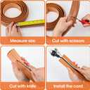 10 FT Floor Cord Cover, Cord Covers for Wires on Floor, Cord Protector, Floor Cable Cover, Hide Extension Cord Covers for Floor, Cable Cavity: 0.47" (W) x 0.29" (H) - Brown