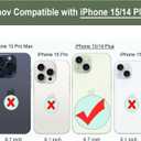 Unov Case Compatible with iPhone 15 Plus iPhone 14 Plus 5G Soft TPU Slim Protective Case with Flower Floral Bouquet Girly Card Holder Back Cover Case Mouve Purple