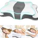 CHxxy Cervical Neck Pillow for Pain Relief Sleeping, Contour Memory Foam Pillows, Ergonomic Side Sleeper Pillows for Adults, Orthopedic Neck Support Pillow for Back Stomach Sleepers-King Size, Grey