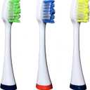 Replacement Heads Compatible with Smile Bright Store Platinum Sonic Electric Toothbrush, Soft Bristles Replacement Brush Heads (3 Pack)